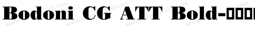 Bodoni CG ATT Bold字体转换